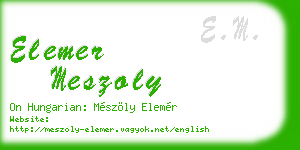 elemer meszoly business card