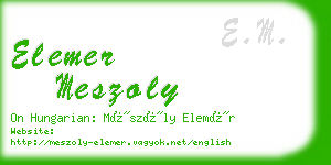 elemer meszoly business card